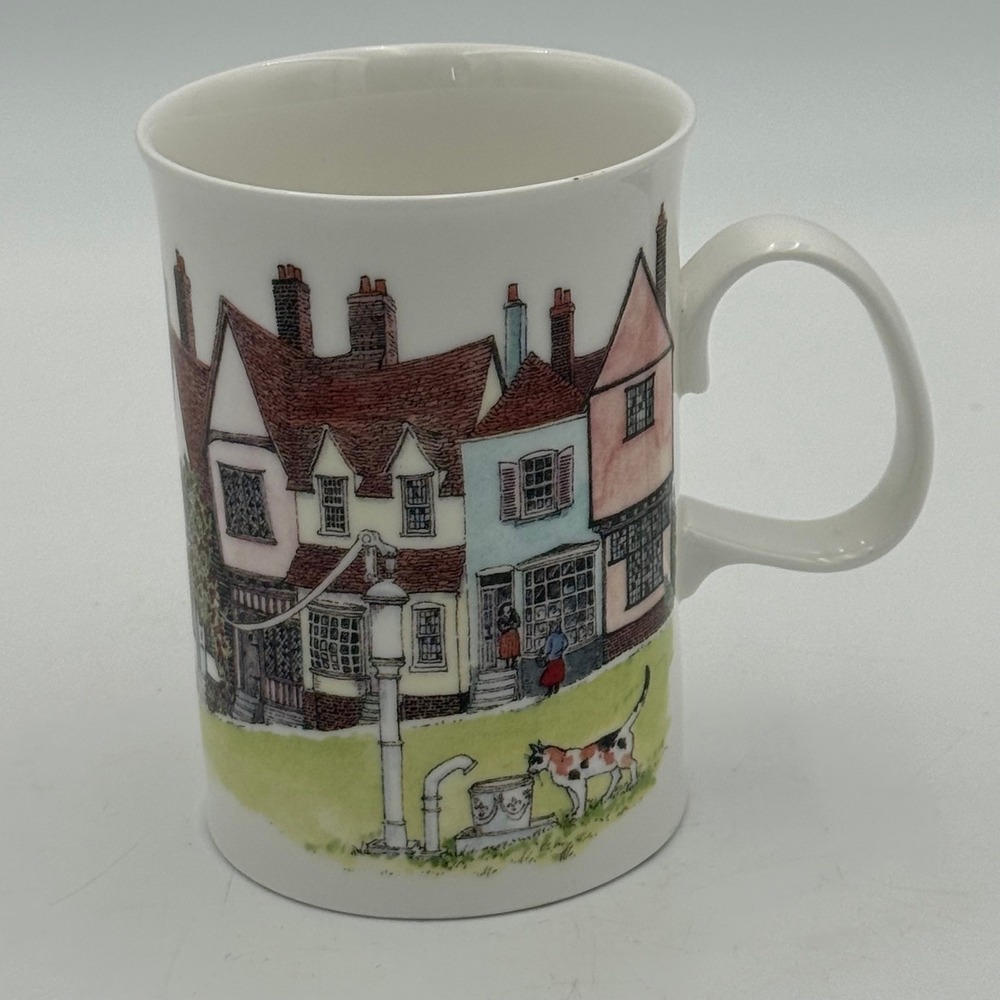 Dunoon Village Greens Sue Scullard Fine Bone China Mug Made in England Cottage